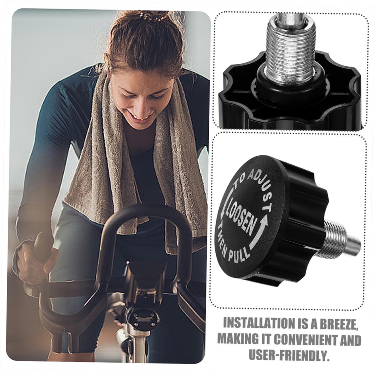 Bouton De Traction Pour Vélo D'appartement Supvox | Réglage Hauteur | Accessoire Fitness