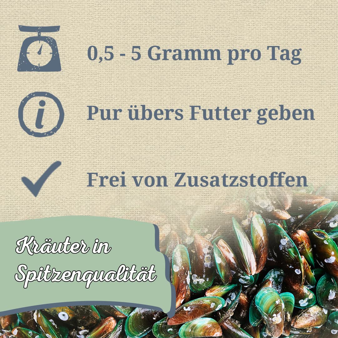 Krauterie Grünlippmuschel für Hunde, Pulver (250 g)