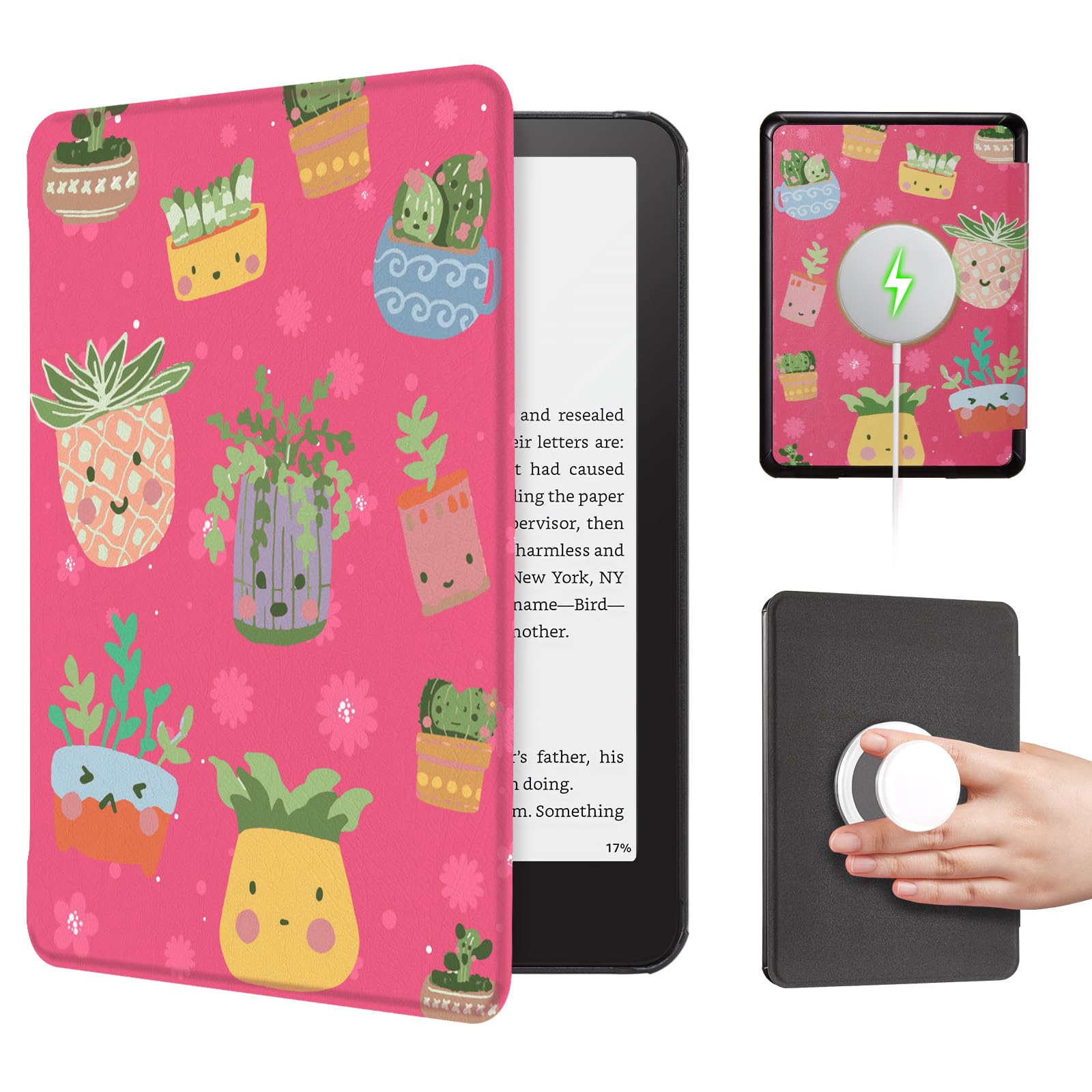 CoBak Case for 7" E-Readers - All New PU Leather Cover with Auto Sleep Wake Feature for E-Readers 2024 Released