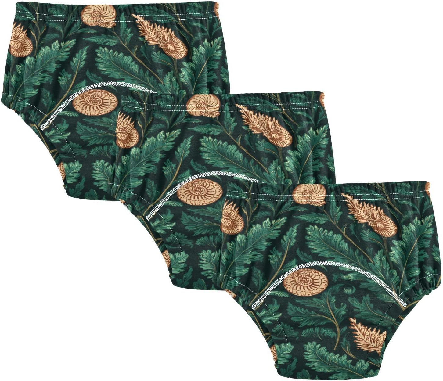 Baby Boys Toilet Training Pants Absorb Water William Morris Style Shell Fish Fern Overnight Training Pants Potty