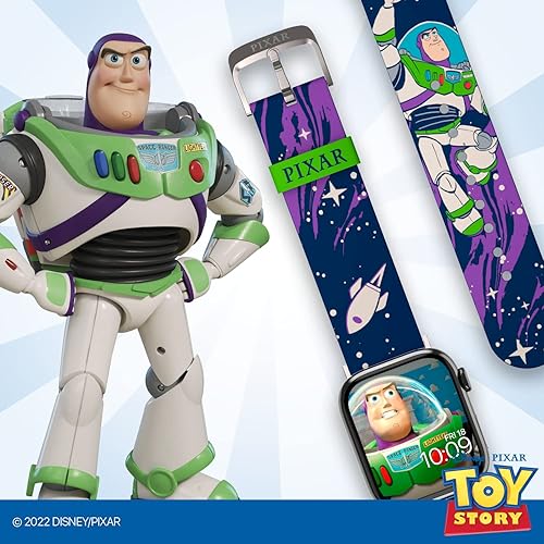 Miniatura 7 de Toy Story - Correa de reloj inteligente Buzz Lightyear con licencia oficial, compatible con todos los tamaños y series de Apple Watch (no incluido)
