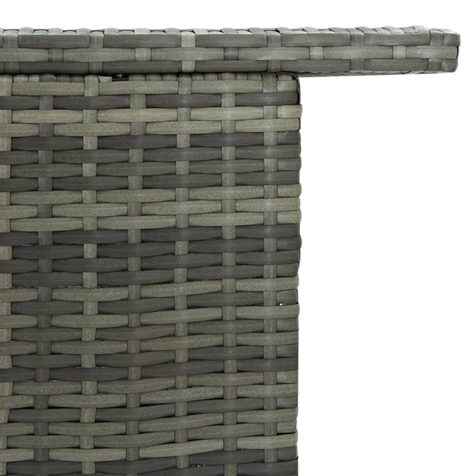 Mesa Alta de jardín ratán sintético Gris 120x55x110 cm Mesa De Bar Alta para Cocina Mesa Plegable Cocina