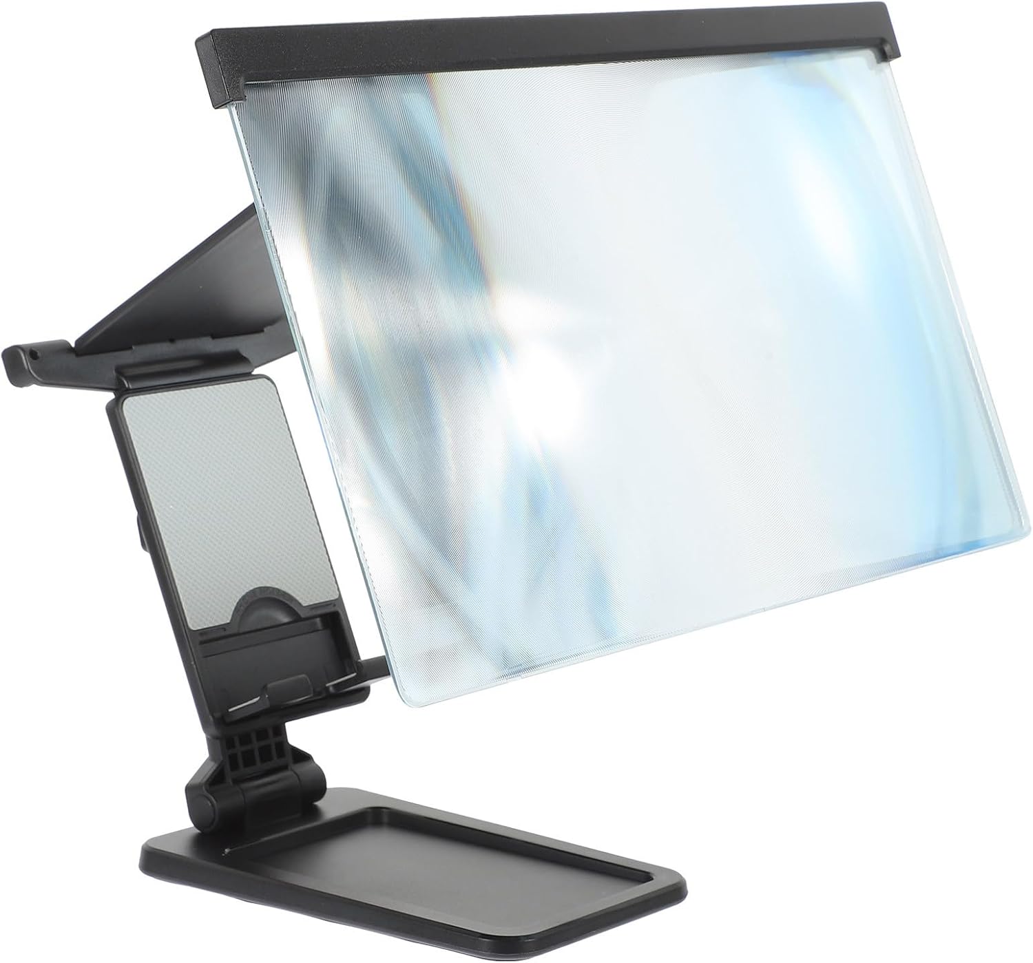 Kichvoe Phone Screen Amplifier and Magnifier with Anti-Blue Light, Portable Foldable Phone Holder for Mobile Video Viewing, Compatible with Smartphones, Black