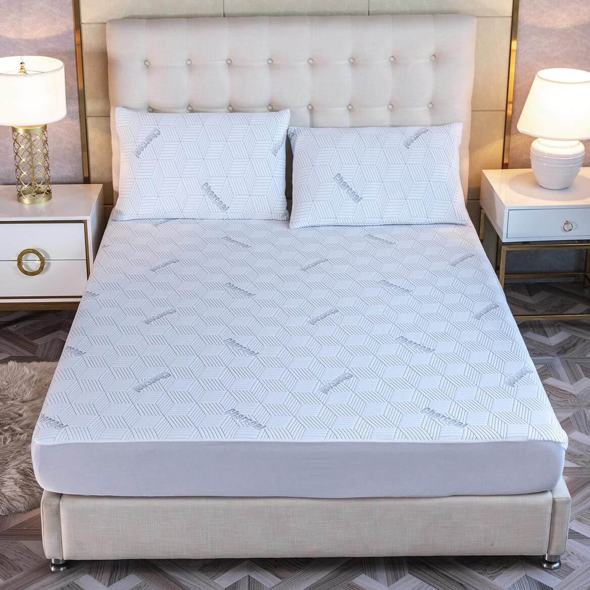 Amazon.com: Charcoal Mattress Cover, Protects Mattress from Stains and  Wear, Made of Soft Polyesetr, Fits Mattresses Up to 16