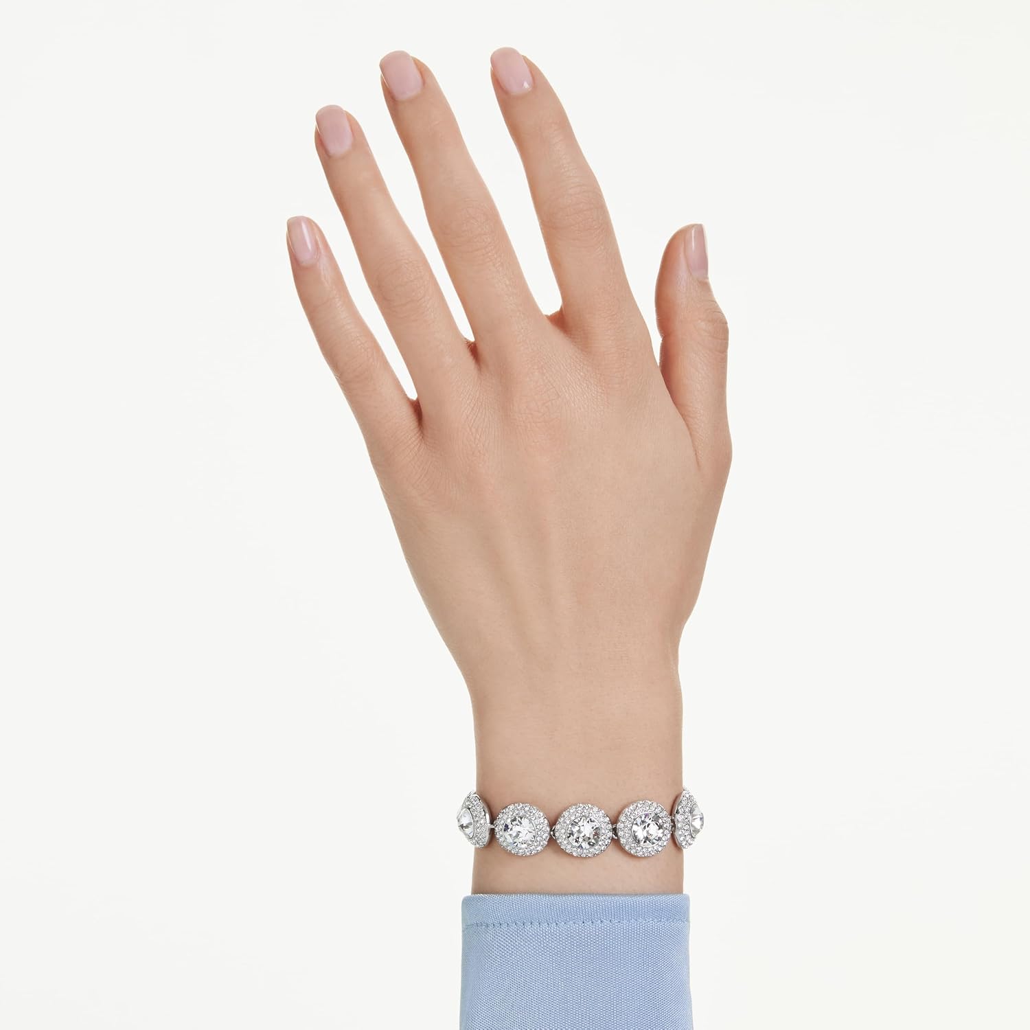 Swarovski Una Angelic bracelet, White, Rhodium Finish