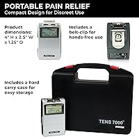 Vista 6 de TENS 7000 Digital TENS Unit with Accessories, Includes 16 Pack Electrodes - TENS Unit Muscle Stimulator for Back Pain Relief, General Pain Relief