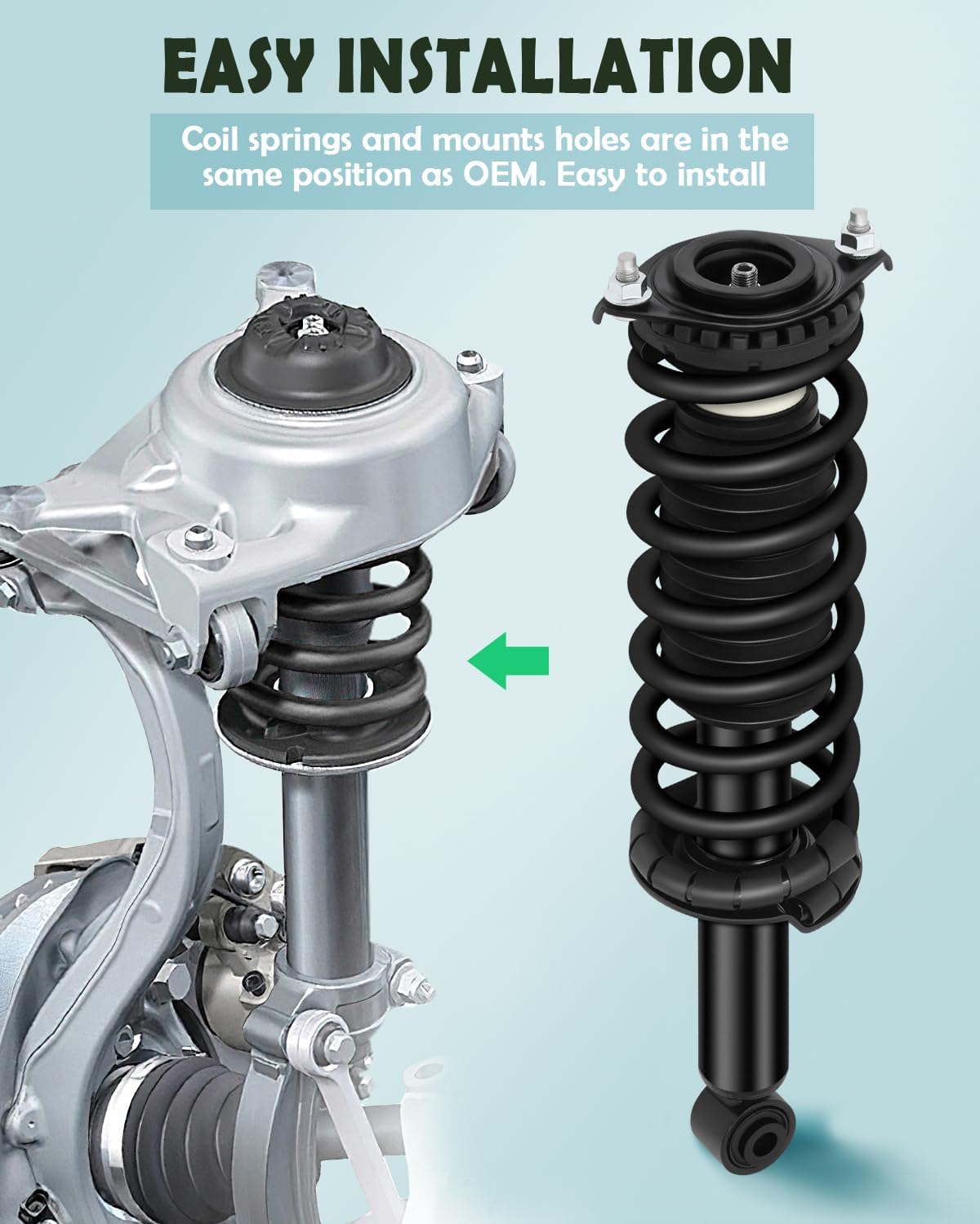 SCITOO Rear Shock Absorber Assembly Fit for 2005-2007 for Subaru Outback, Complete Shock and Strut Assembly Kit Fit for 272567 2PCS