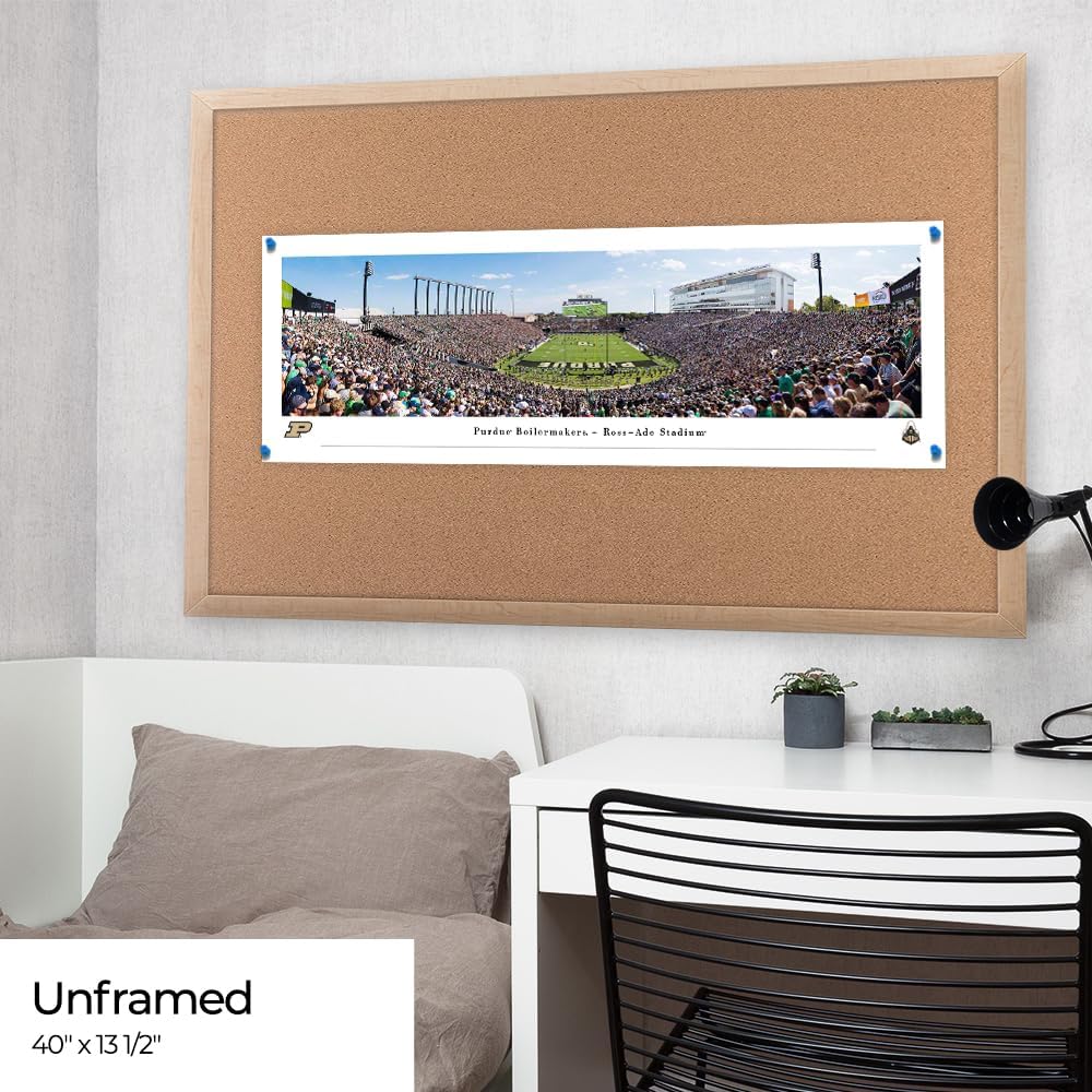 Purdue Boilermakers Football - Unframed Poster by Blakeway Panoramas (40"W x 13.5"H)