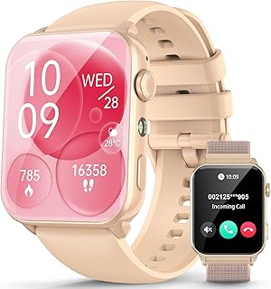 Smartwatch feminino 1.91" com luz led - tela full touch 100+ modos