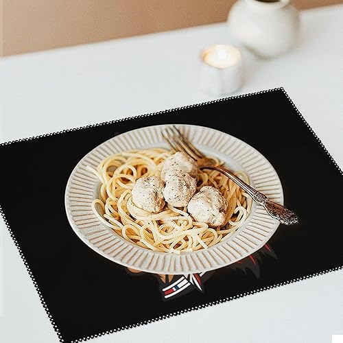 Miniatura 6 de Native American Indian Chief - Juego de 6 manteles individuales resistentes lavables para decoración de mesa de cena y fiesta