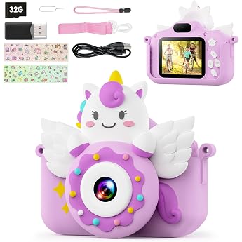 tiatua children's camera 1080p camera children with 2.0  screen & 32gb card selfie digital camera & camera children Christmas birthday gifts toy for 3-12 years girls boys