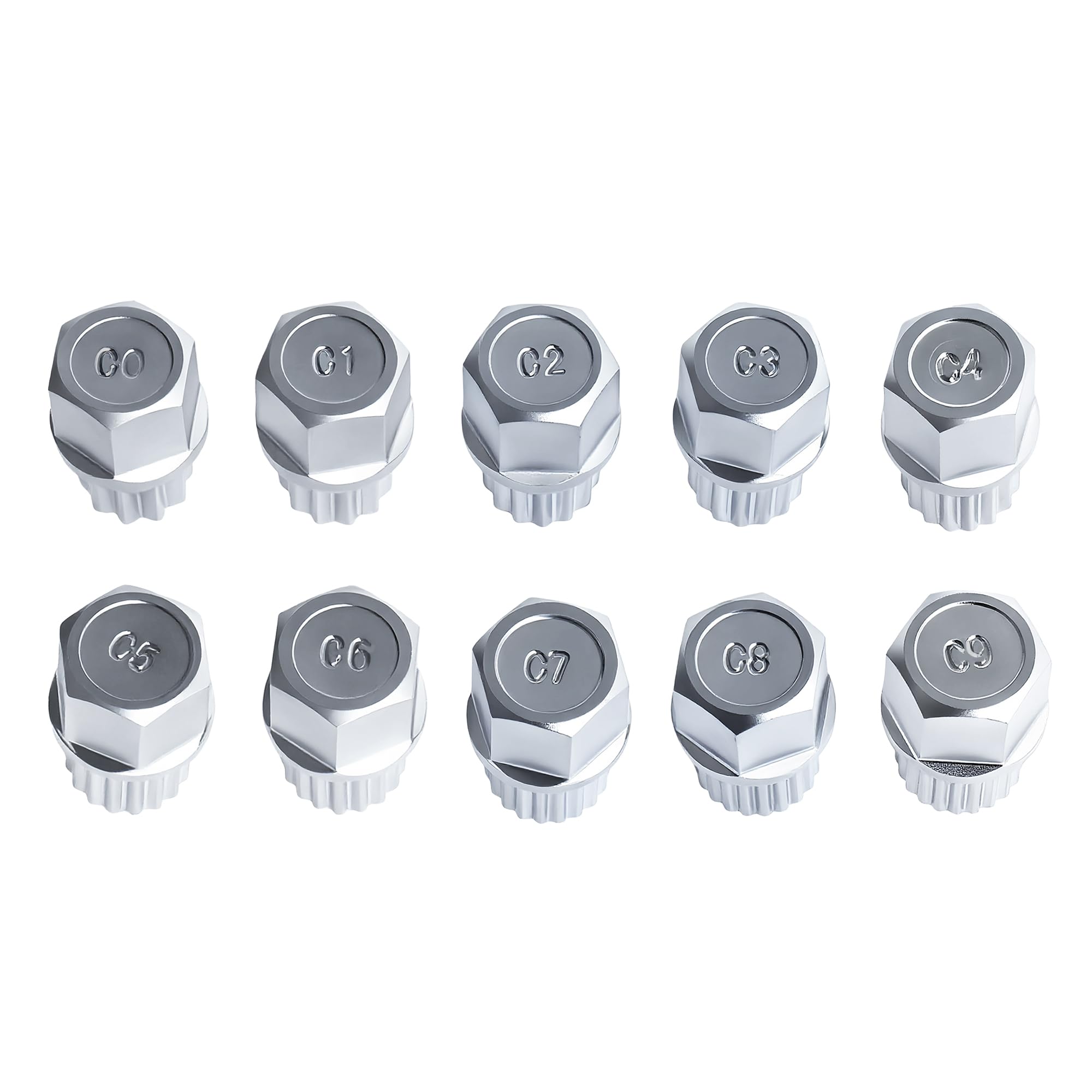 CCLIFE 10-częściowy zestaw śrub do kół VAG, Multi-Spline, napęd 1/2", do VW, Audi, Skoda Seat
