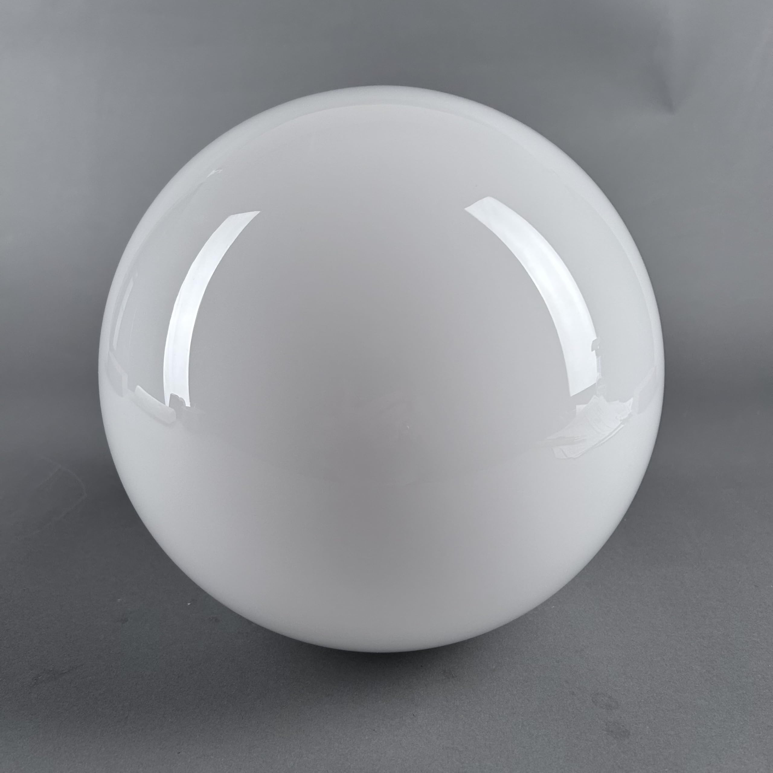 Kugelglas Lampenglas weiß glanz Ø 25cm Ersatzglas ohne Kragen Glasschirm Lampenschirm Globus