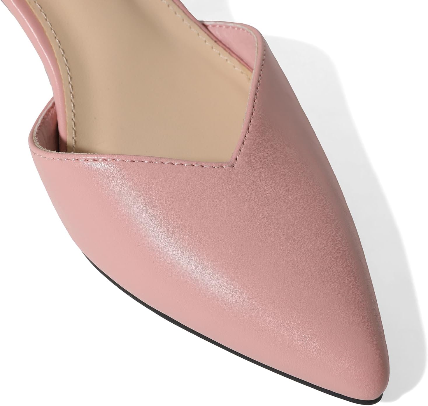 Womens Low Kitten Heels Closed Pointed Toe Slip on Pumps Ankle Strap Heels Sexy Elegant Bridal Party Dressy Shoes