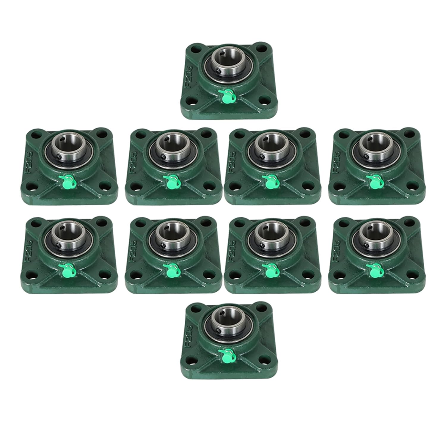 kimllier 10Pcs UCF205-16 1 Inch Bore Bearings Self Alignment Pillow Block Bearings 4 Bolt for Various Machinery