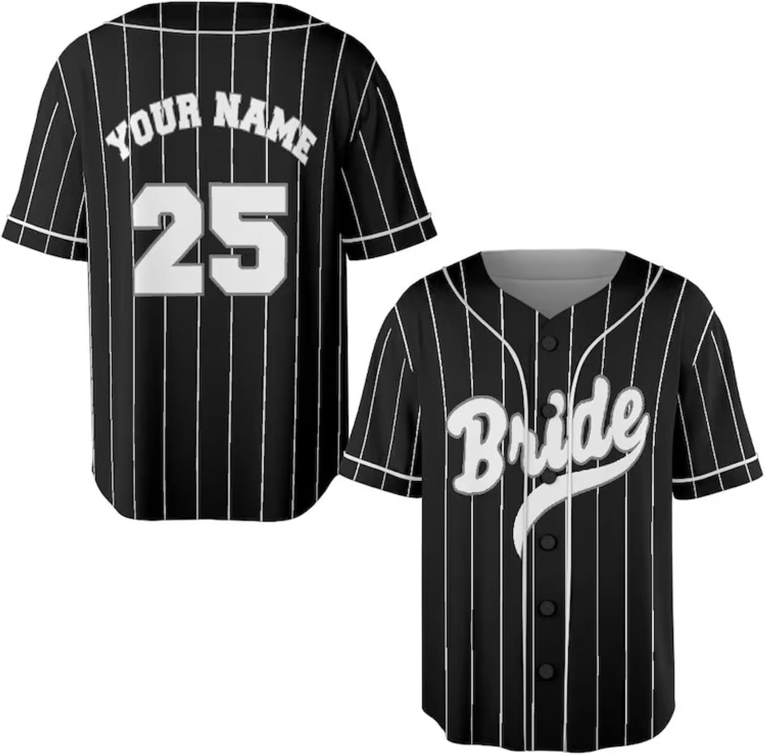 Personalized Bride and Groom Matching Baseball Jerseys for Wedding Day, Honeymoon, Wedding Photos, Bride and Groom Shirts
