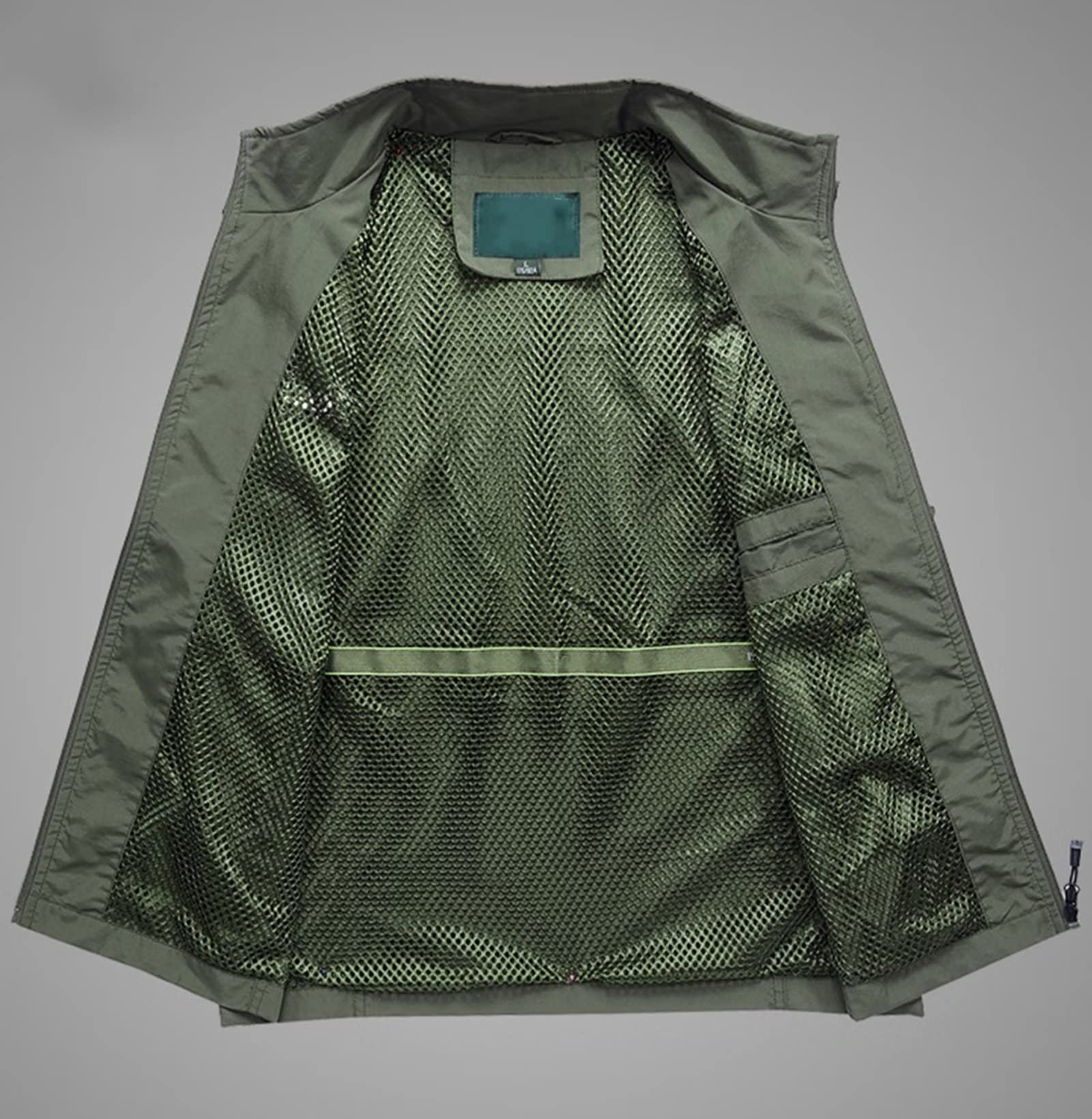Gilet da Pesca Traspirante da Uomo All'aperto Multi-Tasche Gilet Fotografico Casuale Campeggio Pesca Gilet Air Tempo Libero Giacca Senza Maniche da Uomo Impermeabile