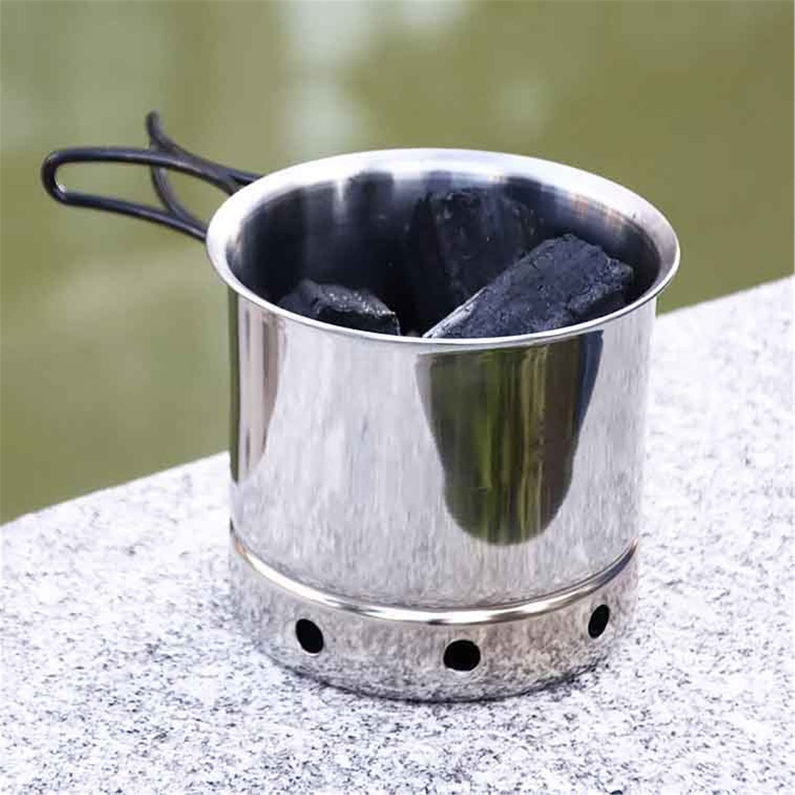 Amazon | 火 起こし器自作 BBQ チムニー スターター 安全ハンドル付き 