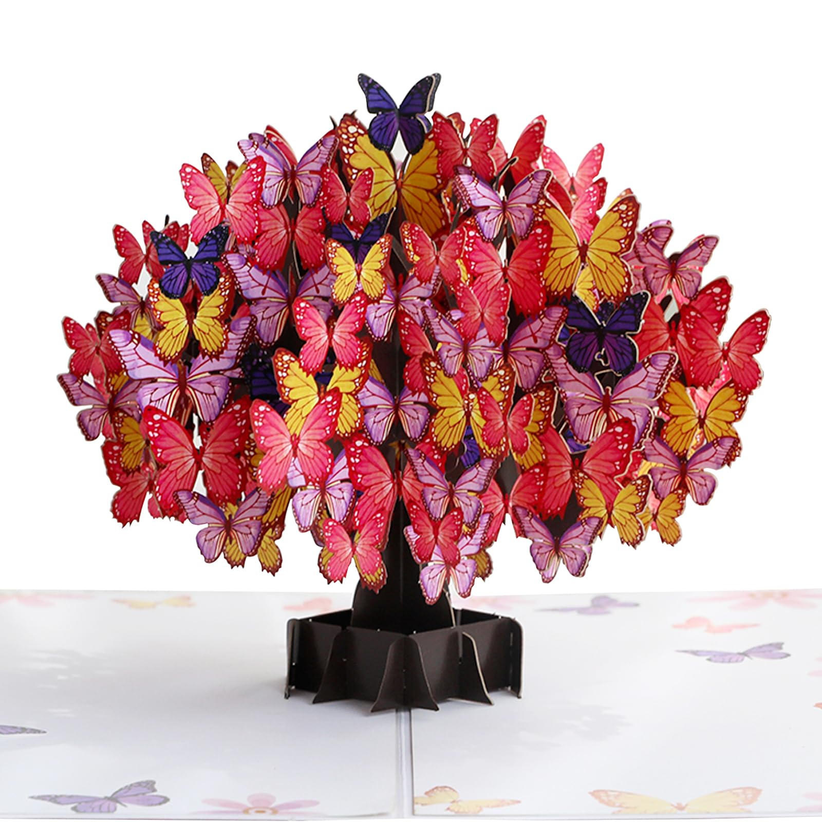 KUKUTrue® Pop Up Card Red Butterfly Tree, Pop Up Birthday Cards for Women, Wedding Anniversary Card, Get Well Soon Cards, for Women Girlfriend Mother Daughter Sister Grandma — image 1