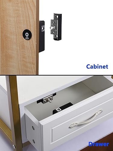 Miniatura 6 de Cerradura electrónica RFID para gabinete con cable USB, cerradura oculta para armario de madera, cajón, armario, caja de pistola con 5 tarjetas de