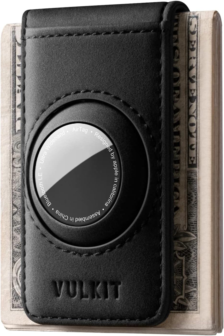 VULKIT Men's Magnetic Money Clip with Airtag Holder - Airtag NOT Included- Holds Up to 15 Cash or 8 Cards