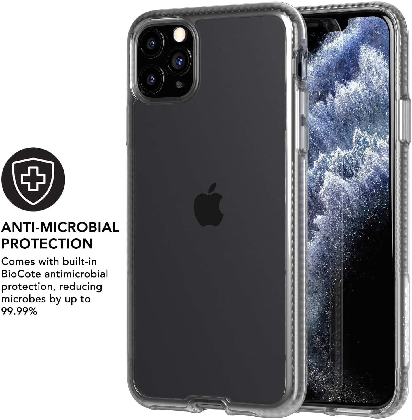 Tech21 Pure Clear Phone Case for Apple iPhone 11 with 10ft Drop Protection, Transparent