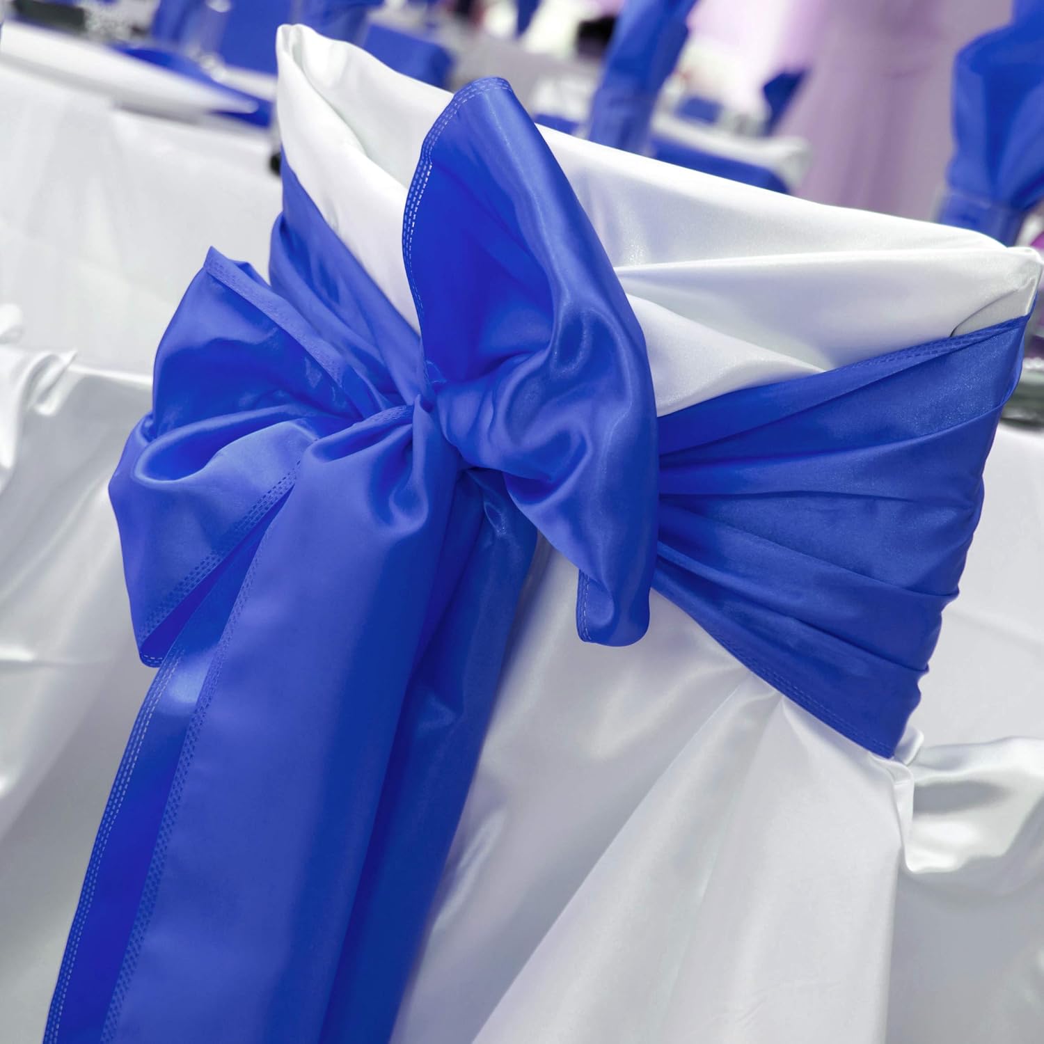 Buy Tiger Chef 12 Pack Royal Blue 12 X 108 Inches Long Satin Table Runner For Wedding