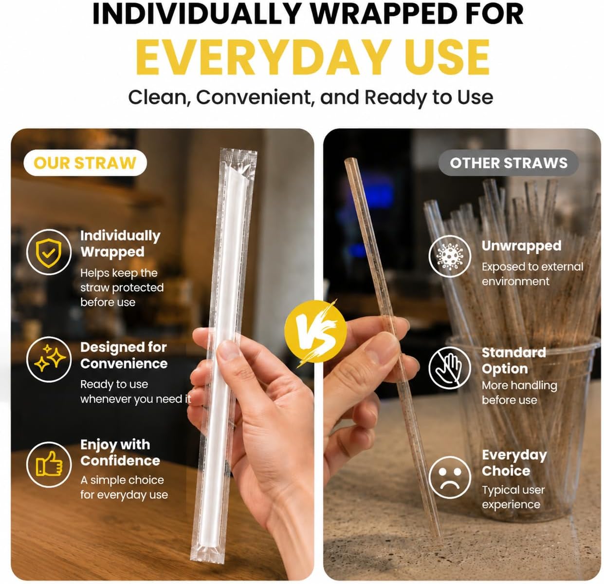 100 Pack 16 oz Plastic Cups with Lids and Straws, Clear Disposable Plastic Cups, Heavy Duty Iced Coffee Cups with Leak-Resistant Lids, Cold Drink Cups for Smoothies, Juice, Soda & Party To Go thumbnail