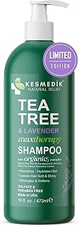 Tea Tree Lavender Shampoo with Mint & Rosemary, Cleanses, Cools & Soothes Dry, Itchy Scalp, Sulfate & Paraben-Free, For All Hair Types 16 fl oz