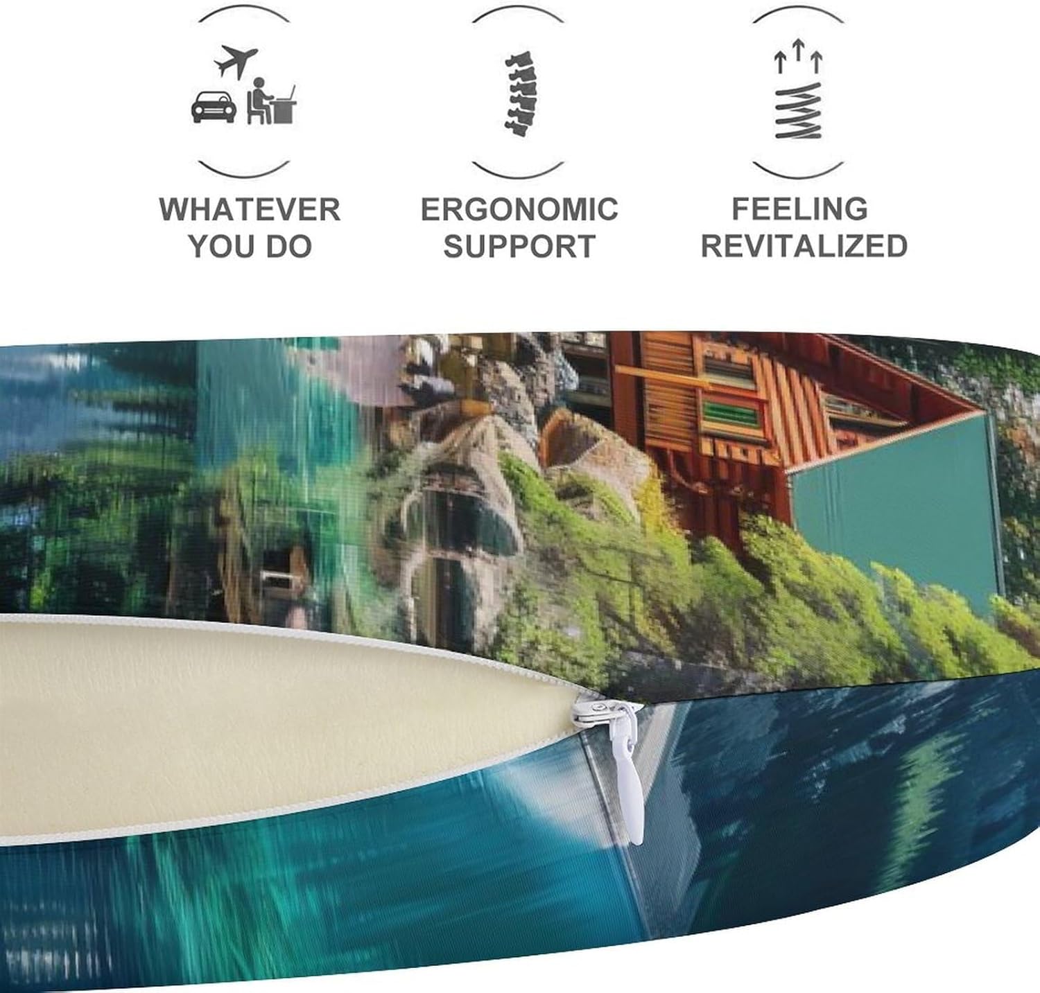 Canada Ohara Lake Yoho National Park with Mountains Nature Scenery Travel Pillow U Shape Neck Pillow Washable Pillowcase for Sleeping Chair