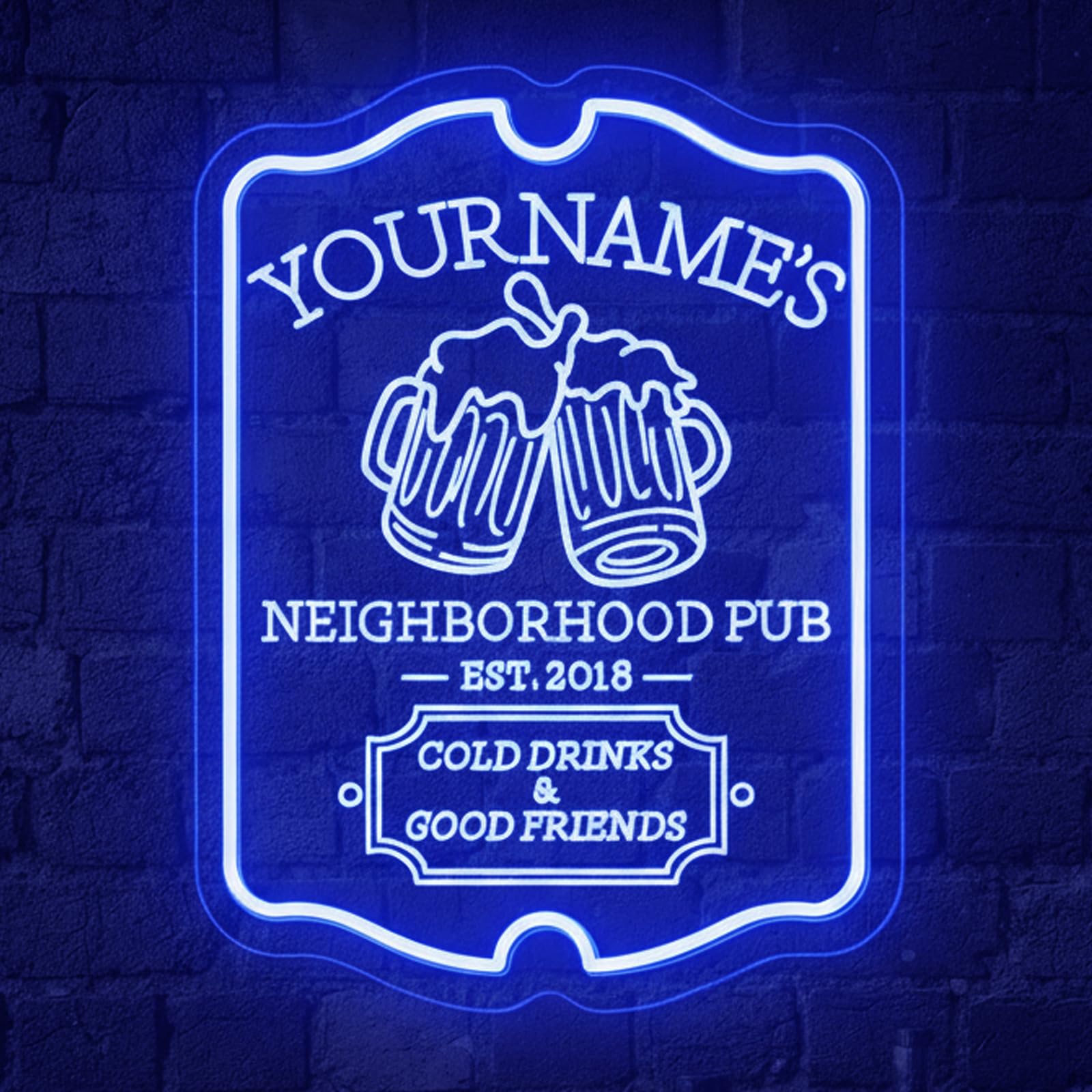 Custom Neon Bar Sign for Home Bar, Handmade Dimmable Personalized LED Bars Signs, 3D Custom Neon Beer Light Signs for Home Bars Pun Man Cave Wall Decor, Gift for Men Dad โ image 1