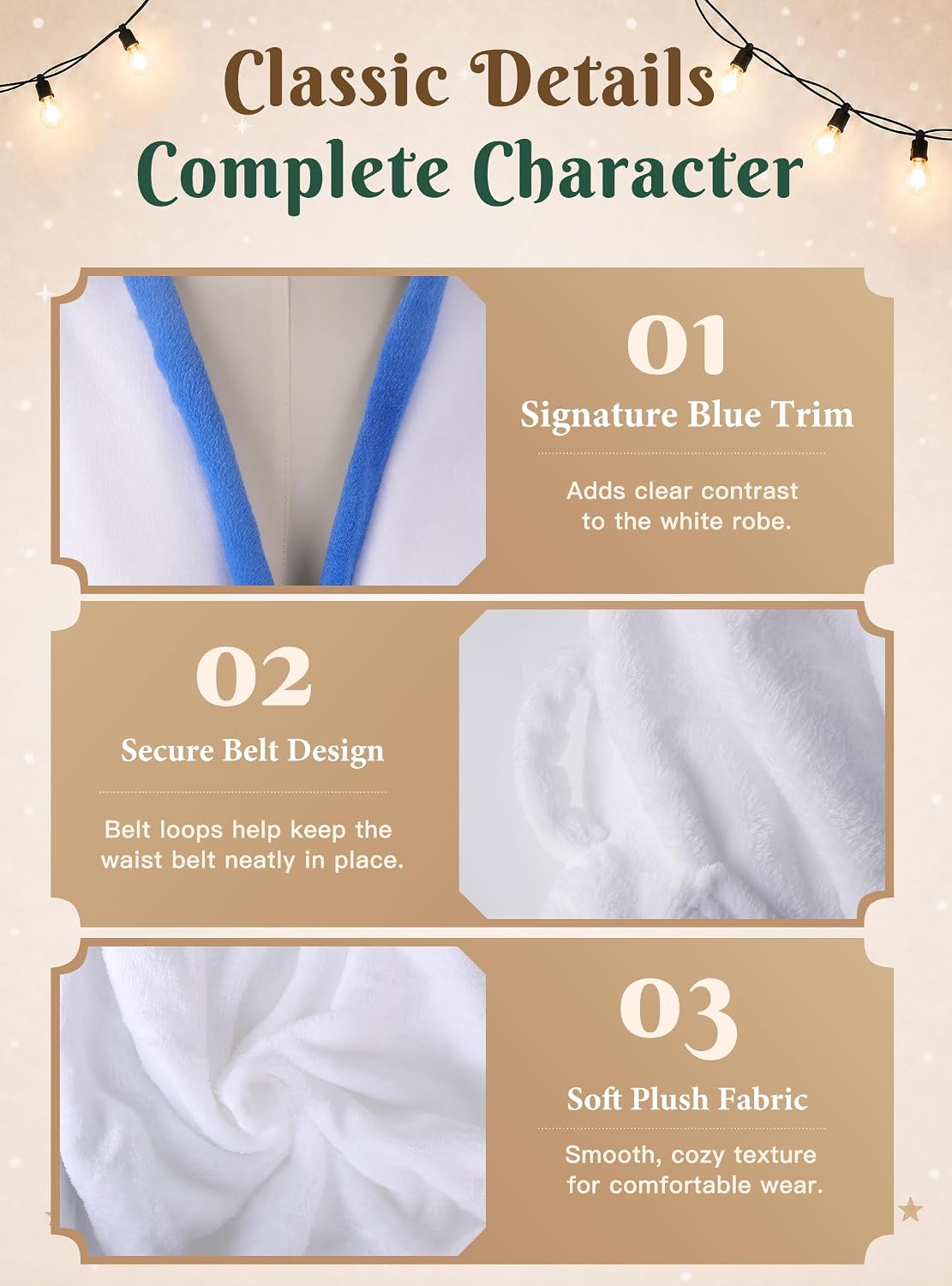  Funny Halloween Costume for Men, Adult Christmas Costume Set with White Robe Men, Hat, Orange Tube and Belt, Halloween Christmas Holiday Party Costume Outfit for Men Women thumbnail