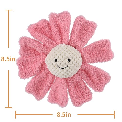 Miniatura 3 de Apricot Lamb Baby Lovey - Juguete suave de sonajero de girasol, flores de peluche para recién nacido, suave agarre de mano para más de 0 meses