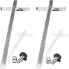 Rip Fence Guide Kit Replacement for Circular Saw, Edge Guide Cordless with Round Head Stop Screw And Spring (Sliver)