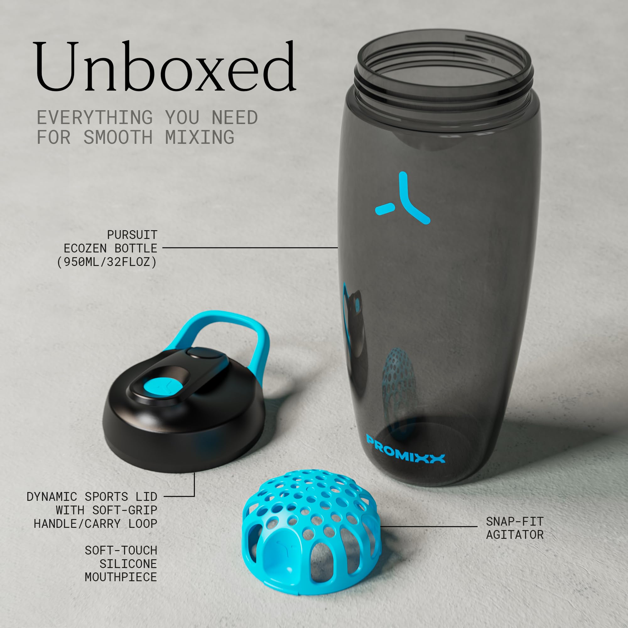 PROMIXX Pursuit Protein Shaker Bottle 32oz, Ecozen, Black — Amazon image 8