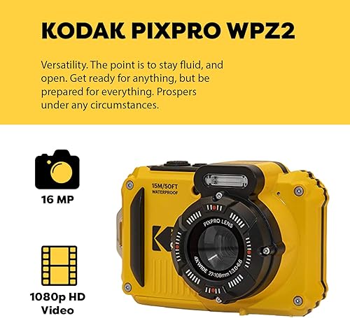 Miniatura 3 de Cámara digital Kodak PIXPRO WPZ2 resistente, impermeable y a prueba de golpes 16MP con zoom óptico 4X, video Full HD 1080P, LCD de 2.7", tarjeta SD