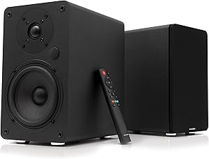 VULKKANO A5 ARC Cassa Amplificata con Woofer da 5,25″, Bluetooth 5.0, HDMI ARC, Optica, RCA, USB, con Uscita Subwoofer, Casse Monitor HiFi con Design Elegante, Colore Nero