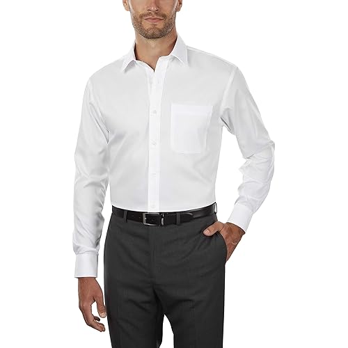 Tommy Hilfiger Men's Regular Fit Non Iron Solid Dress Shirt - Amazon Exclusive