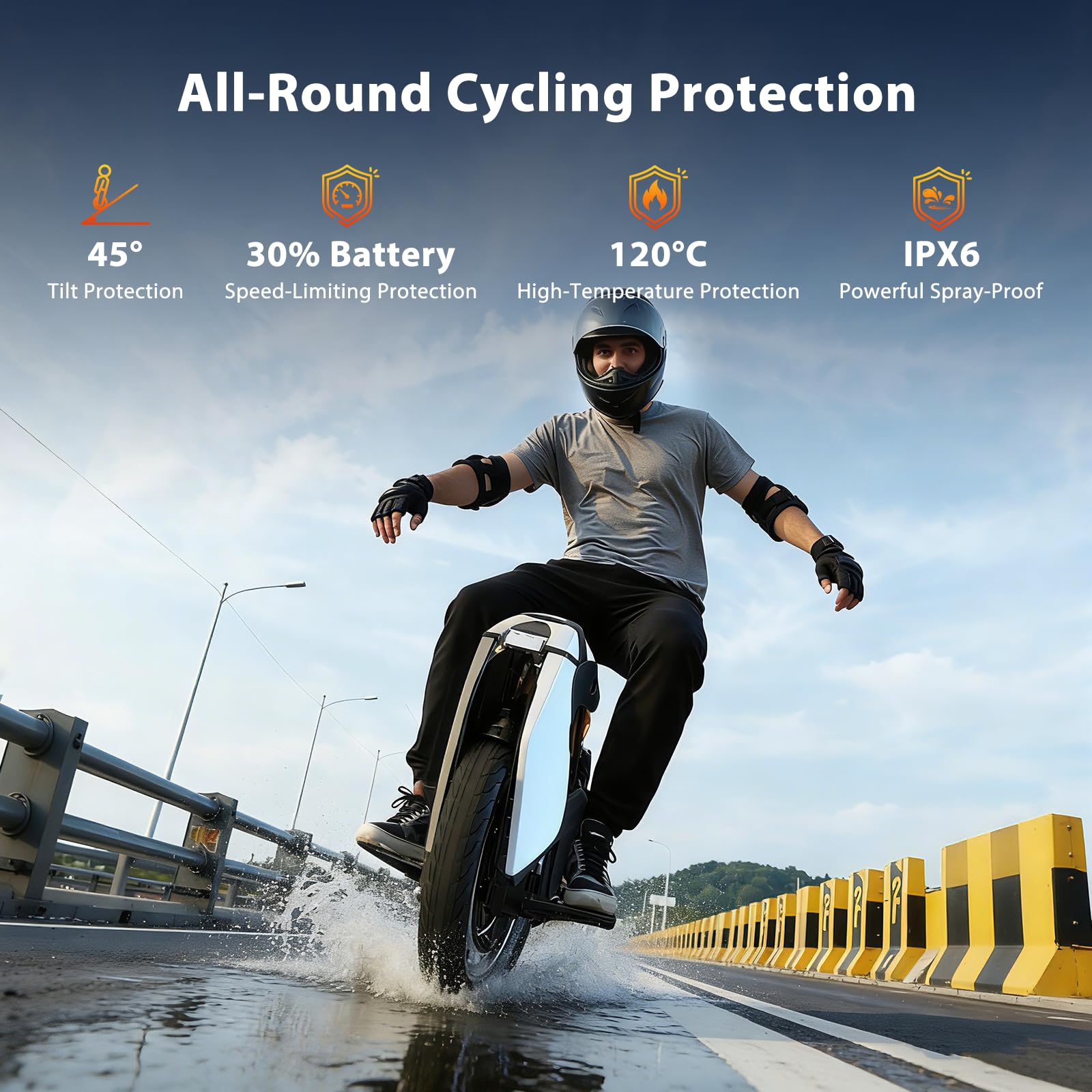 KINGSONG Monociclo eléctrico S18 Pro + Blanca 1110Wh, Motor 2200W, Autonomía de hasta 80km, Velocidad Limitada 25km/h, Neumático 18",