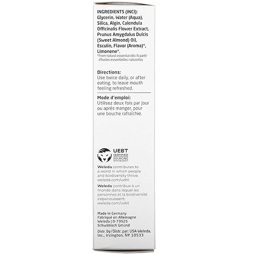 Miniatura 3 de Weleda Oral Care Gel dental para niños, 1.7 onzas líquidas, sin flúor, sabor a menta verde, pasta de dientes rica en plantas con caléndula, sílice e