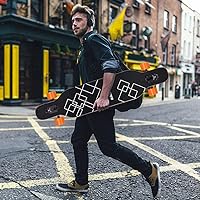 Vista 3 de Slendor - patineta longboard de madera de arce (42.0 in), para freestyle, curvatura cóncava