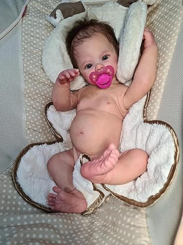Miniatura 5 de Anano Muñecas Reborn de silicona de cuerpo completo de 18 pulgadas, muñeca realista de bebé recién nacido, muñeca de bebé de silicona completa para