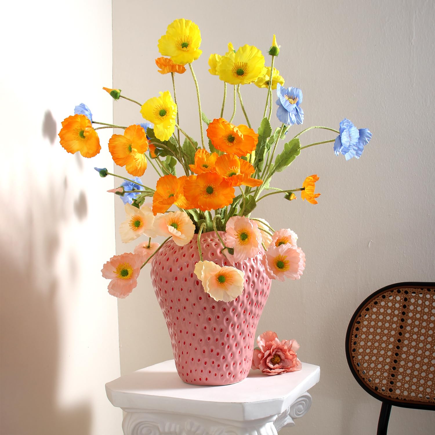 Amazon.com: SANFERGE Strawberry Ceramic Flower Vase, Giant