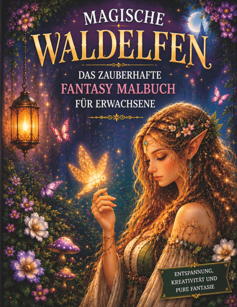 Magische Waldelfen – Das zauberhafte Fantasy Malbuch für Erwachsene: Detailreiche Elfen, mystische Wälder und kraftvolle Naturmagie – 50 entspannende Motive zum Ausmalen und Träumen