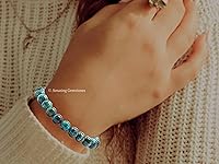 Vista 60 de Amazing Gemstone Pulsera de cristal para mujeres y hombres, pulsera de cristal curativo de protección, pulsera elástica con cuentas de piedras