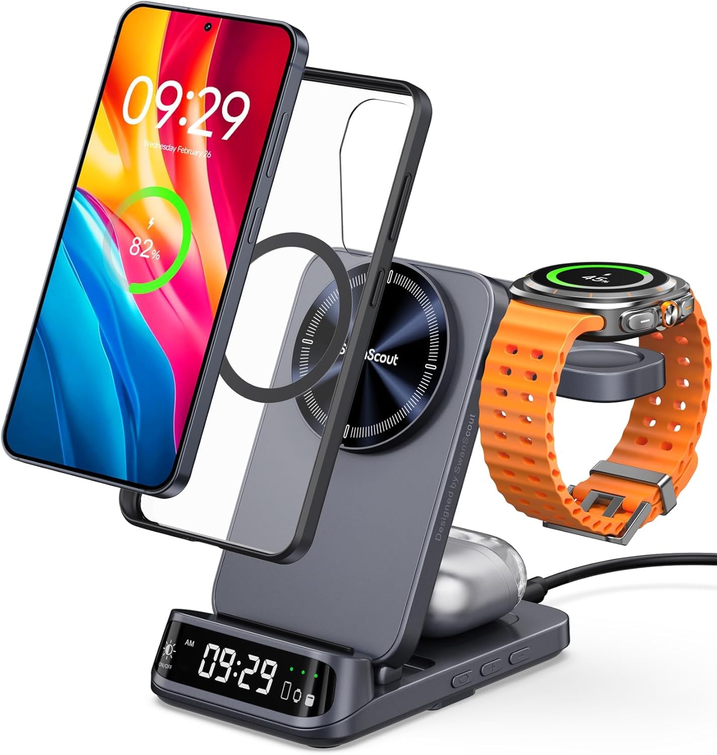 Amazon.co.jp: 【Galaxy Watch専用】 3in1 マグセーフ充電器、Galaxy