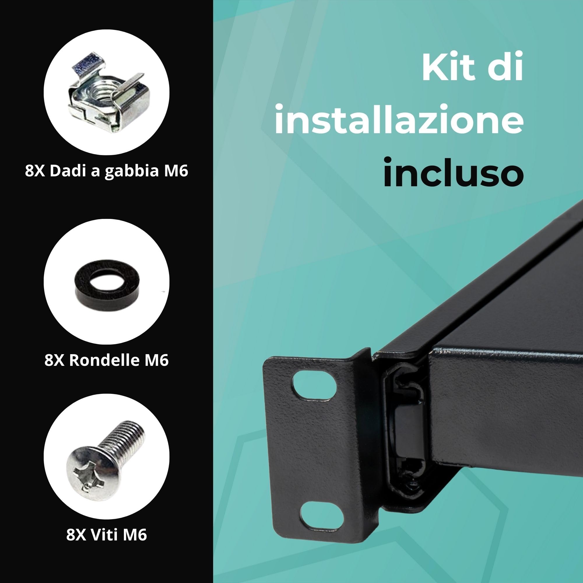Mensola Estraibile per Armadi Rack 19", Nera - Robusta, Versatile e Salvaspazio - Ideale per Server, Networking, Apparecchiature Elettroniche e molto altro (Profondità 530 mm)