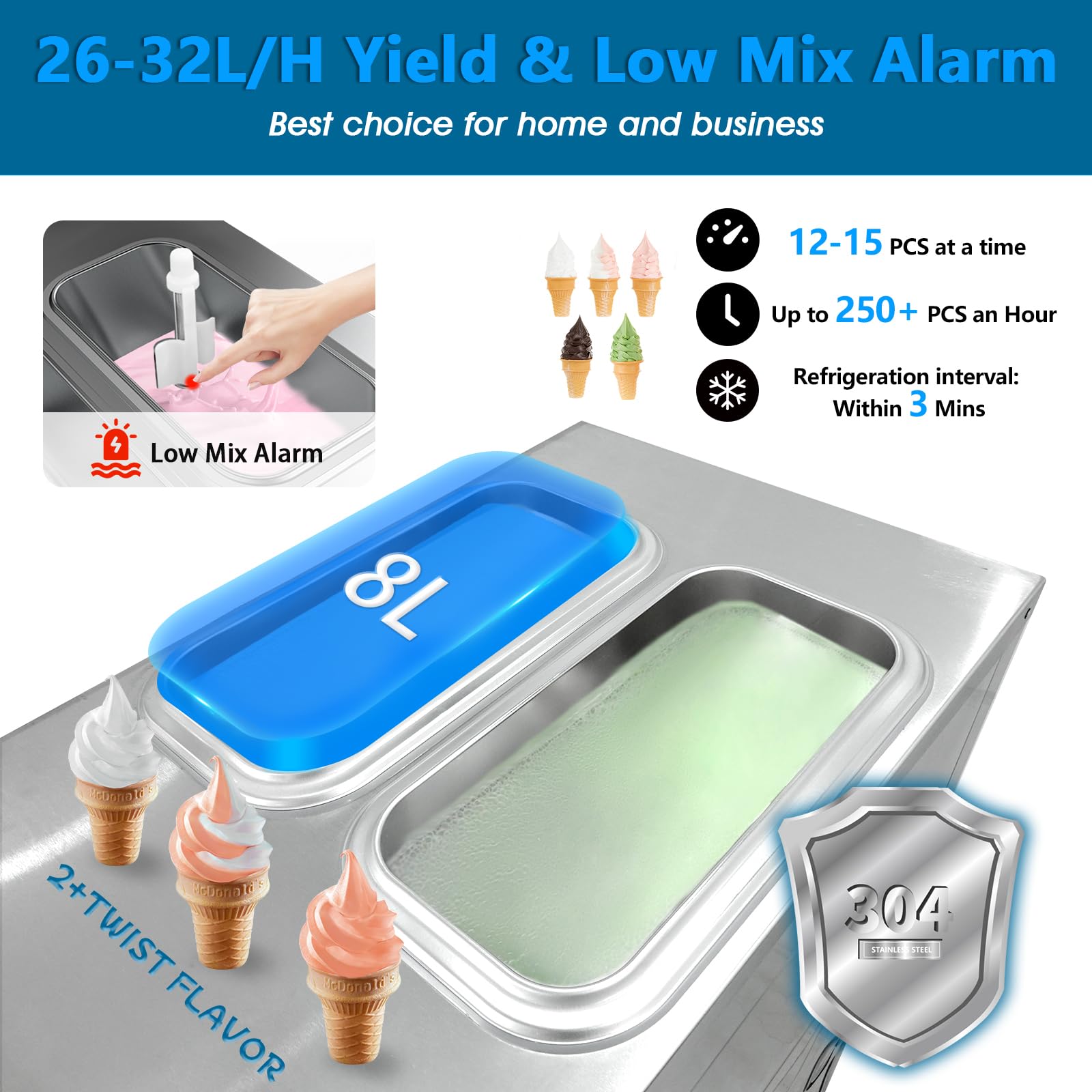 9 flavor soft serve machine