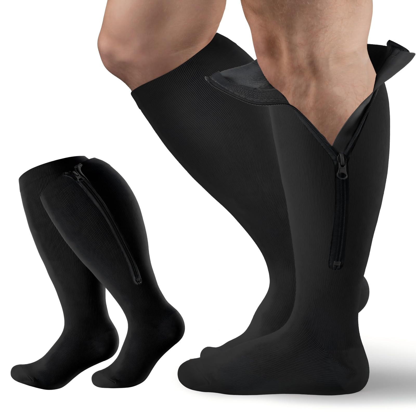 Photo 1 of Tinojye Plus Size Zipper Compression Socks