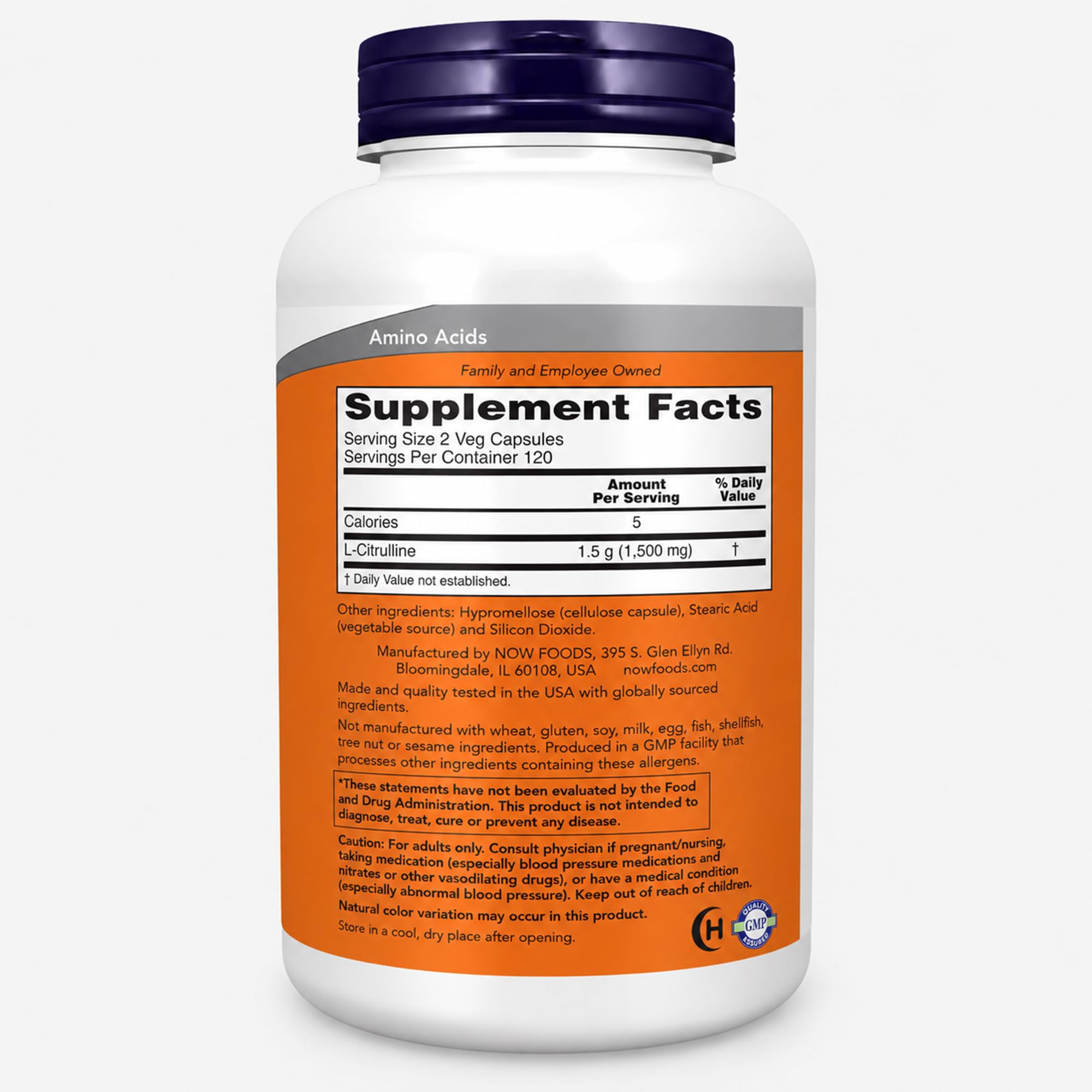 NOW Foods Supplements, L-Citrulline 750 mg, Supports Protein Metabolism*, Amino Acid, 240 Veg Capsules — Amazon image 2